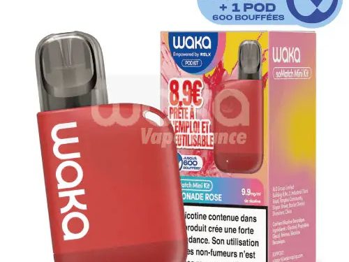 Cigarette waka limonade rose, Waka cigarette électronique, waka france, waka puff rechargeable, Waka vapoteuse, Puf waka, Waka ecig