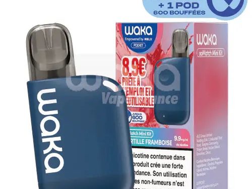 Cigarette waka myrtille framboise, Waka cigarette électronique, waka france, waka puff rechargeable, Waka vapoteuse, Puf waka, Waka ecig