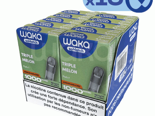 Waka somatch melon en boite, waka melon x10, waka pod melon, waka so match melon, recharge waka melon, somatch pod min melon