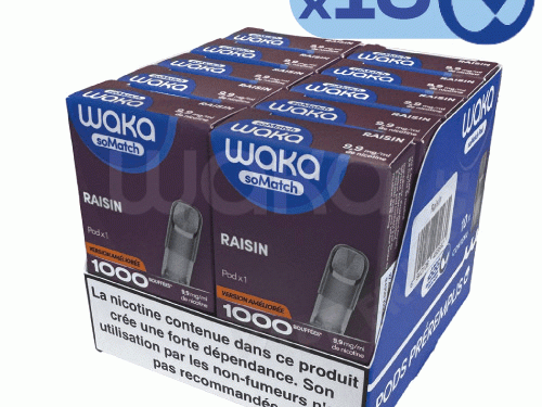 Waka somatch raisin en boite, waka raisin x10, waka pod raisin, waka so match raisin, recharge waka raisin, somatch pod min raisin
