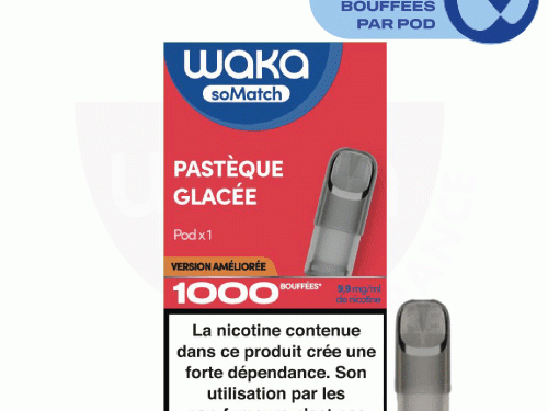 Waka somatch pasteque waka so match, pod waka, waka vape, waka vape france, recharge waka, waka puff recharge, so match, waka France, waka pastèque