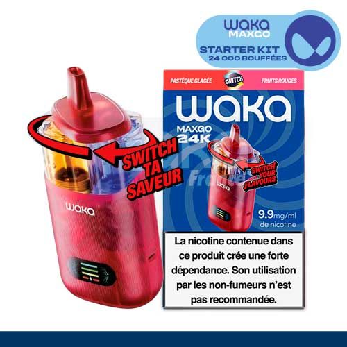 MaxGo 24K WAKA Starter Kit | Pastque Glace & Fruits Rouges |  waka- vape-france.fr