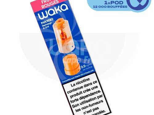 waka maxgo fruits rouge, recaharge waka max go fruit rouge, Waka maxgo recharge, Waka max go recharge prix, Waka maxgo Pod, Recharge maxgo pas cher