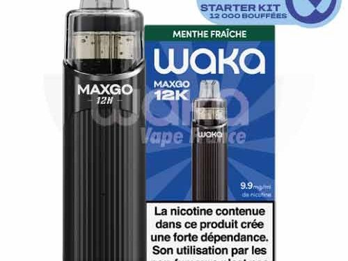 Waka maxgo 12k menthe fraiche, waka 12K menthe, waka 12K max go menthe, waka maxgo vape, batterie waka 12K, waka maxgo rechargeable