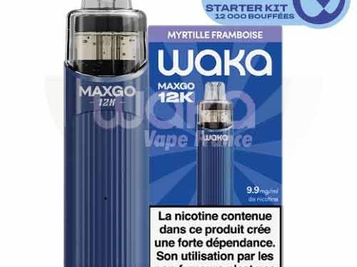 Waka maxgo 12k myrtille framboise, waka 12K myrtille framboise, waka 12K max go myrtille framboise, waka maxgo vape, batterie waka 12K, waka maxgo rechargeable