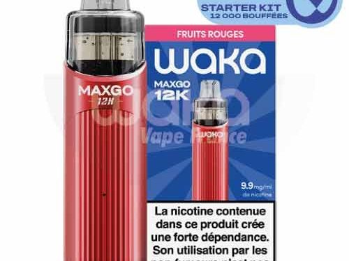 Waka maxgo 12k fruits rouges, waka 12K fruits rouges, waka 12K max go fruits rouges, waka maxgo vape, batterie waka 12K, waka maxgo rechargeable