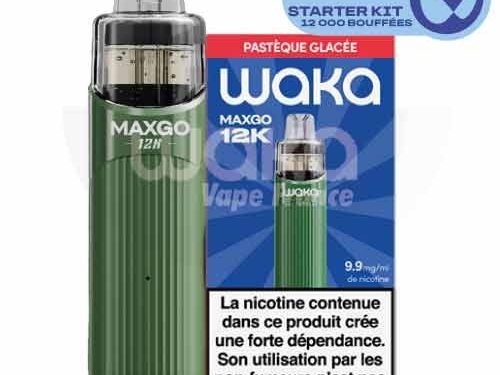 Waka maxgo 12k pasteque, waka 12K pastèque glacée, waka 12K max go pasteque, waka maxgo vape, batterie waka 12K, waka maxgo rechargeable