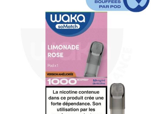 Waka somatch limonade waka so match, pod waka, waka vape, waka vape france, recharge waka, waka puff recharge, so match, waka France, waka limonade rose